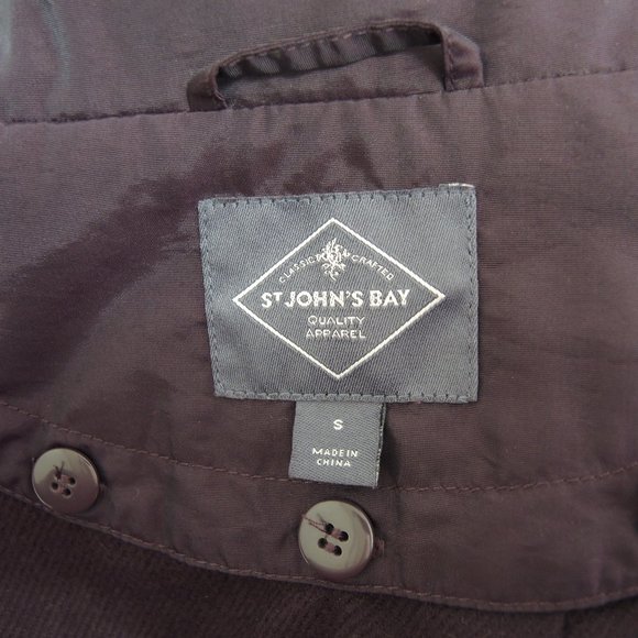 St. John's Bay Dark Purple Coat with Removable Hood & Lining Size Small - Picture 8 of 11